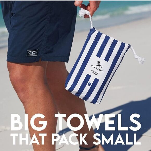 DOCK AND BAY - XL TOWEL WHITSUNDAY BLUE NEW - Picture 2 of 5